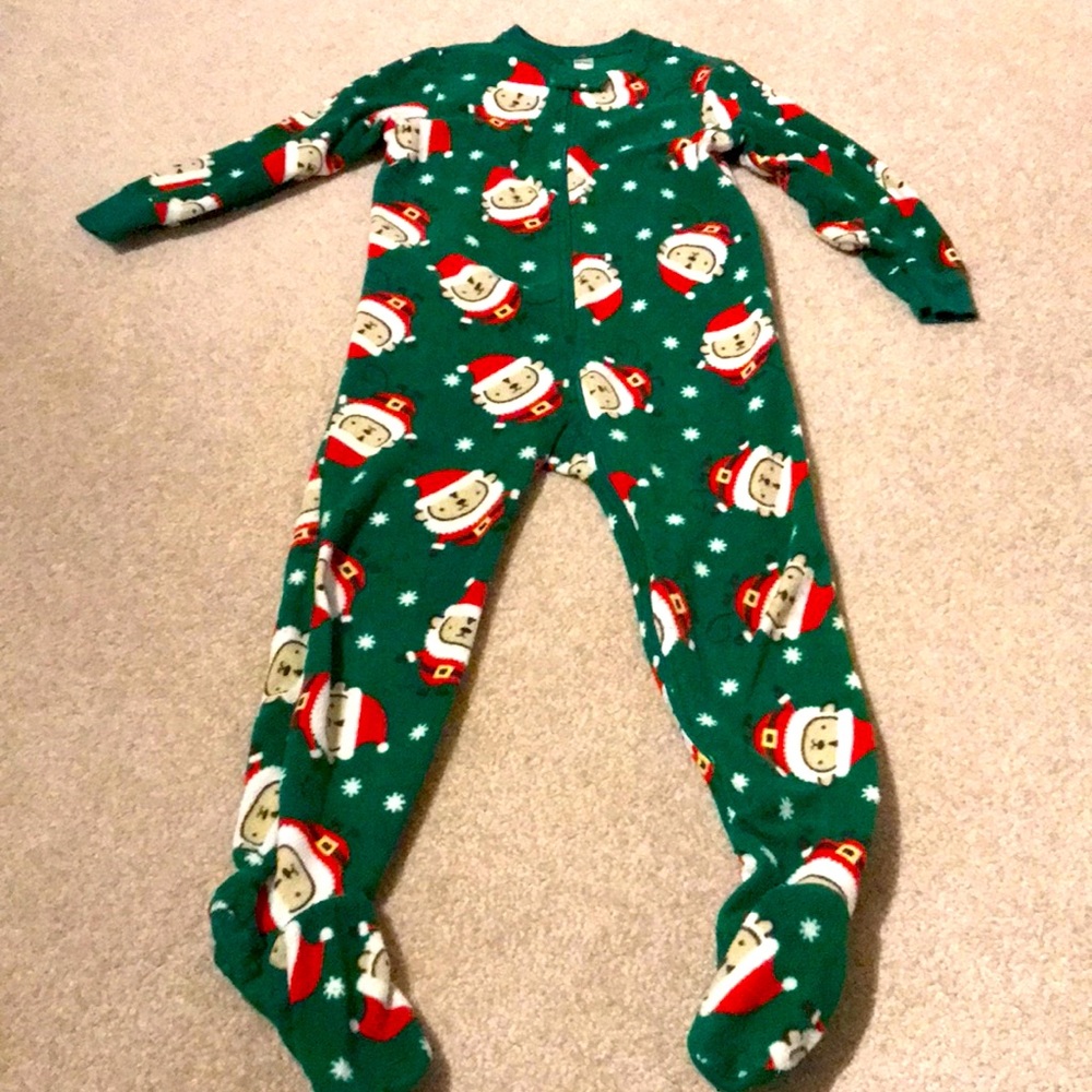 Santa Monkey Footed Pajamas